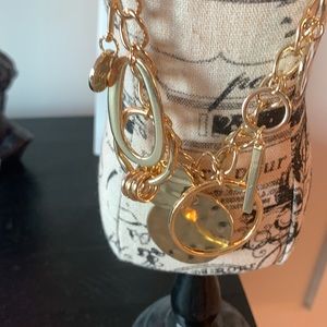 Gold chunky statement necklace